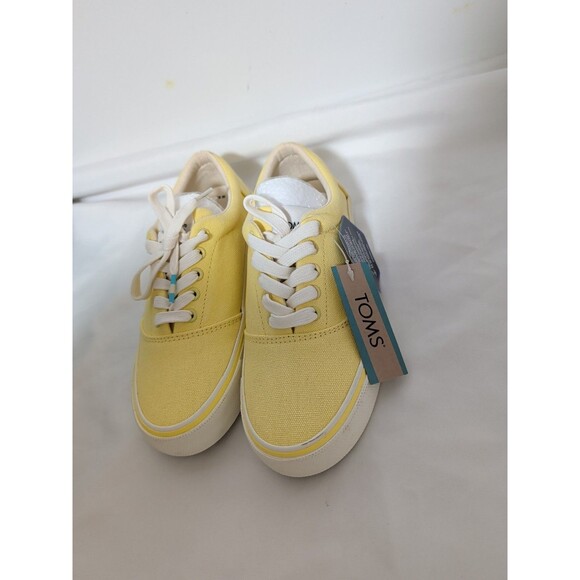 TOMS Alpargata Fenix Women's Casual Sneakers, Yellow Lace-up Shoes Size W 5.5 - Picture 1 of 14